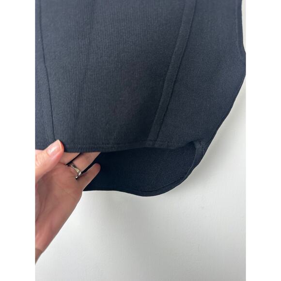 Babaton Aritzia Bustier Corset Top Sculpt Knit Womens Size S Black Crop A36 - Picture 4 of 7